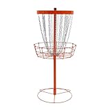 Orange Disc Golf Trainingsstand, 24 Ketten tragbares Disc Golf Ziel Eisen Training Korb, für Outdoor-Einstellungen geeignet, darunter Hinterhöfe, Parks, Campingplätze 132cm