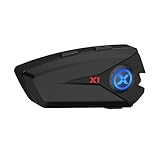 XGP X1 Motorrad Headset Bluetooth V5.3, 40mm Helm kopfhörer für Musik und Navi-Ansage Hören, Sprachassistent, Motorradhelm Bluetooth 60 Stunden Spielzeit für Ski/ Snowboard