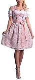 Golden Trachten-Kleid Dirndl Damen 3 TLG, Midi für...