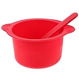 Anneome Silikon Wachsschmelztopf mit Rührstab Hitzebeständiger Wachswärmer-einsatz für Haarentfernung Wiederverwendbarer Wachswärmer Behälter Ersatzschale für Warmwachs