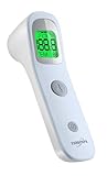 EUROPAPA Fieberthermometer für Baby Kinder Erwachsene, Infrarot Stirnthermometer mit Fieberalarm, °C/°F Schalter, 30-facher Messwertspeicher (Blau)