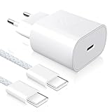YISH Ladegerät USB C Schnellladegerät 25W： Netzteil USB Type C PD 3.0 Schnellladegerät mit 60W 1M USB C auf C Kabel