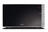 CASO SMG 20 Mikrowelle mit Grill, 800 W Mikrowelle, 1000 W Grill, 20 L Garraum, Edelstahl-Innenraum, Spiegelglasfront, 8 Kochprogramme, 2 Auftauprogramme, 2 Kombiprogramme, Glasdrehteller, Grillrost