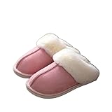 CBLdF Hausschuhe Damen Winter Winter Warme Innenhäuser Hausschuhe Frauen Geschlossener Zepaar Pantoffeln Frauen Bequeme Weiche Soled -Hausschuhe Pantoffeln-rosa-38-39 (fit 37-38)