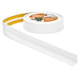 Quest Weichsockelleiste Selbstklebend - 30 mm x 30 mm - Knickleiste, Abschlussleiste für Küche, Badezimmer -Dichtungsband - PVC, Flexibel, Wasserdicht, Dekorativ - 5 Meter, Weiß