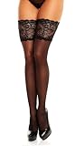 GLAMORY Damen Comfort 20 Halterlose Strümpfe, Schwarz, L...