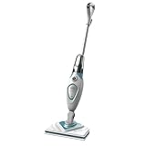 BLACK+DECKER 2-in-1 Dampfbesen (1.600W, für hygienische, gründliche Sauberkeit, mit herausnehmbarem Delta-Fuß, einfache Bedienbarkeit, inkl. 2 Pads) FSM1616-QS