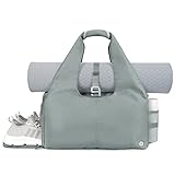 Sporttasche Damen Yogatasche Groß Reisetasche mit Schuhfach & Nassfach Tragetasche Herren Fitnessstudio Sport Gym Tasche für Yogamatten, Grau