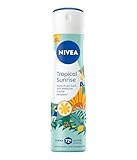 NIVEA Tropical Sunrise Artist Edition Deo Spray, Deodorant für 72h Anti-Transpirant-Schutz gegen Schweiß und Geruch, Deospray mit fruchtigem Duft (150ml)