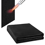 Feuerfeste Unterlage 100x100cm, 3mm Dicke Carbonfilz Hitzeschutzmatte Hitzebeständig bis 982 °C, Feuerschutzmatte, Feuerfeste Matte für Grill, Schweißen, Feuerschale, Kamin, Rasen, Camping