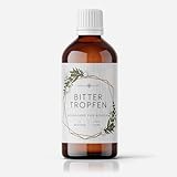 Bitterstoffe Tropfen mit praktischem Dropper-Verschluss | 100ml Bittertropfen nach Hildegard von Bingen | 15 Bitterkräuter