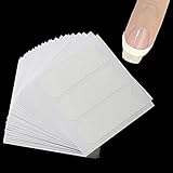 1200 PCS Maniküre Schablone Halbmond Französisch Maniküre Nagel Kunst Sticker Nagel Aufkleber Weiß Maniküre Nagel Schablonen Kunst Dekorationen für Maniküre Dekoration DIY Werkzeuge