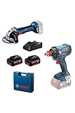Bosch GDX 180-LI + GWS 180-LI (2 x 4.0Ah; GAL 18V-40)