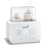 GROWNSY Flaschenwärmer baby, Sterilisator für babyflaschen 8-in-1Fast Babynahrungsheizung & Abtauung BPA-freier Fläschchenwärmer,Babykostwärmer mit LCD-Display (Cremeweiß)