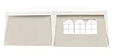 Defacto 2X Seitenteile 3m mit Seitenwand/Seitenteil und Fenster 300x180cm für 3x3 m, 3x4 m, 3x6 m Pavillon, Festzelt, Partyzelt, Faltpavillon Seitenwände Seitenwänden BEIGE