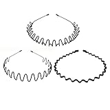 Etercycle Metall, 3 Stück Unisex Haarbänder Welle Schwarz...