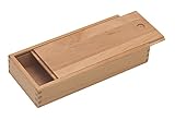 Stiftebox mit Schiebe-Deckel - Holzbox, Holzschachtel aus fein lasiertem Buchenholz