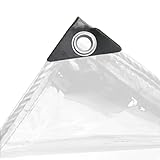Wasserdichte transparente PVC-Plane, 0,35 mm, robuster Unterstand für Balkon, Garten, Haustiere, Größen: 1,5 m x 1,8 m, 1,8 m x 2,4 m, 2,4 m x 4,6 m, 3,5 m x 3,5 m, 3,5 m x 4,6 m, perfekt für