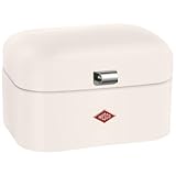 Wesco Single Grandy Brotkasten in der Farbe sand matt, pulverbeschichtetes Stahlblech, Lüftungslöcher und stabiler Handgriff