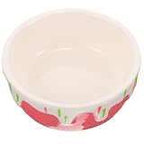 HOMSFOU Keramik Hamster Futternapf Mittel für Kleintiere Meerschweinchen Kaninchen Schräg Geformt Kompakt