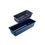 Dr Oetker 9925650 Kuchenform 25 cm, Kuchenform 35 cm, Brotform, Backform, Kuchenform, Brotbackform, Briocheform, Stahl, Blau, 25 x 11 x 7,5 cm, 35 x 12,2 x 8,5 cm