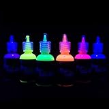 [6 x 28ml] iLC UV-Licht Bodypainting Schminke Schwarzlicht Körperfarbe für Body und Facepainting Fluoreszierende knalligen Neon Farben Körpermalfarben