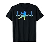 Handballspieler Geschenk EKG Herzschlag Handball T-Shirt