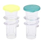 Yechiry Zitronenpresse, 2 Stück, Kleine Manuelle Zitronenpresse mit Deckel, Orangenpresse mit Schraubverschluss Zum Würzen, Kochen, Cocktails, Einfach zu Bedienen