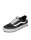 Vans Brooklyn Ls, Sneaker Herren, Wildleder Canvas Schwarz Weiß, 46 EU