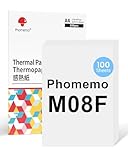 Phomemo M08F A4 Thermopapier Kompatibel für Phomemo M08F M832 M834 Q302 Mobiler Drucker und andere tragbare A4 Thermodrucker, M08F Druckerpapier, 8.27' x 11.69'(210x297mm), 100 Blatt