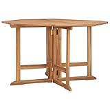 vidaXL Garten Esstisch Gartentisch Holztisch Terrassentisch Klapptisch Esszimmertisch Küchentisch Tisch Klappbar 110x110x75cm Massivholz Teak