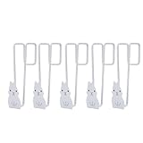 HEEPDD 5 Stück Cartoon-Hasen-Türhaken, ohne Bohren, Edelstahl-Aufhängehaken für Badezimmer, Schlafzimmer, Schlafsaal, Ideal für Handtücher, Bademäntel, Taschen