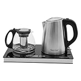 Tee und Kaffeestation, 1,8 Liter Elektrische Wasserkocher und 1 Liter Teekanne für Büros, Hotels, Wohnungen