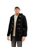 TOM TAILOR Herren Wollmantel Dufflecoat 1032508, 29999 - Black, XL