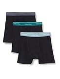 Calvin Klein Herren 3er Pack Boxershorts Briefs mit Logobund, Mehrfarbig (Black Bodies W/Ink/Zoni Beach/Turf), XL