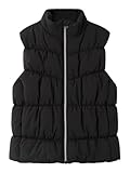 NAME IT Mädchen NKFMORNING Puffer Vest TB Steppweste, Black, 134