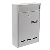 Burg Wächter, Anlagenbriefkasten, A5 Einwurf-Format, Verzinkter Stahl, Pocket 5871 W, Weiß