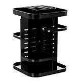 BKSK Kosmetik-Aufbewahrungsbox Desktop 360 ° rotierende Speicherplatte Desktop mit Schubladen Kosmetikbox Hautpflegeprodukt Rack Schmuckschatulle Schwarze Aufbewahrungsbox Make-up-Aufbewahrungsbox