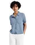 Street One Damen A345721 Denim Lyocell Hemdbluse, Light Blue Soft Wash, 44