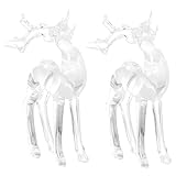 Cabilock 1 Satz Elch Anzug Dekorationen Für Zuhause Vorzeigeobjekte Weihnachts-Rentier-Statue Weihnachtsbanner Dekorationen Weihnachtshirsch Gnom Weihnachtsschmuck Ornamente Acryl 2st