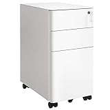 SONGMICS Rollcontainer, Aktenschrank, Büroschrank mit...