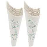 Homoyoyo 30 Stück Einweg Papier Urintrichter für Frauen Tragbares Damenurinal für Camping Reisen und Outdoor Wasserabweisend Umweltfreundlich für Schwangere und Mobile Nutzung