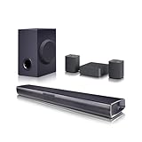 LG SQC4R 4.1 Soundbar (220W) mit kabellosem Subwoofer und Rücklautsprechern (Adaptive Sound Control, Bluetooth), Schwarz