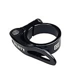 PLATT Fahrrad Sattelklemme mit Schnellspanner Aluminium Legierung Sattelklemme 28,6/31,8/34,9 mm (Schwarz, 31.8mm)