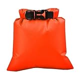 LUYSGBXR 1,5/2,5/3/3,5/5/8 l leichter Outdoor-Trockensack, Roll-Top, wasserdicht, schwimmender Sack für Trekking, Bootfahren, Angeln, Rafting, Schwimmen, Orange, 2.5L