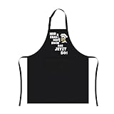 Livdouyu Kochschürze Herren, Grillschürze für Männer Persönlich Lustig Wasserdicht Verstellbare Küchenschürze mit Fronttaschen Witziges BBQ Geschenk zum Vatertag Weihnachten oder Geburtstag