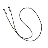 Healeved 2 Stück Holzperlen Brillenketten Anti Verlust Brillenband für Damen Retro Brillenzubehör Dekoratives Vintage Maskenseil Robust und Tragbar