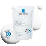 La Roche Posay Lipikar Syndet AP+ Rückfettendes Duschgel für extrem trockene, zu Neurodermitis neigende Haut, Auch für Babys und Kinder, Mit Niacinamid und Aqua Posae Filiformis, Nachfüllpack 400 ml