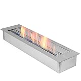 60 cm Edelstahl Bio Ethanol Brenner Gelkamine Brenngel Doppelwandig 3,5 l Feuer