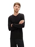 TOM TAILOR Herren Basic Strickpullover mit V-Ausschnitt